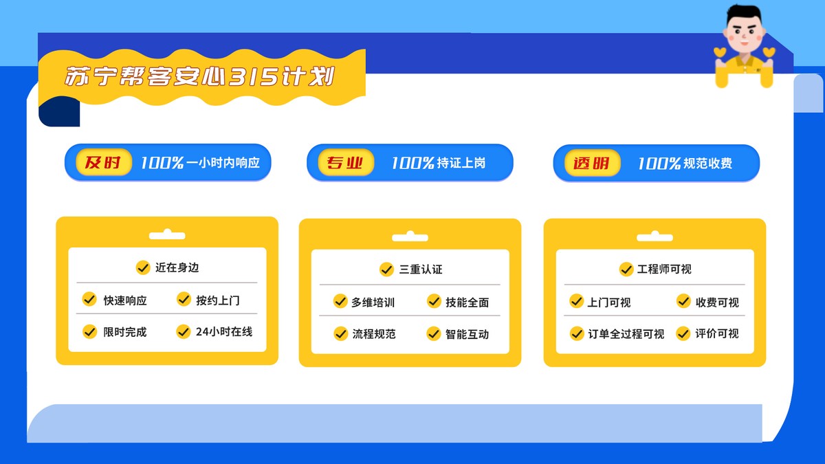 破解“上门慢、技能差、收费乱”苏宁易购帮客发布“安心315”