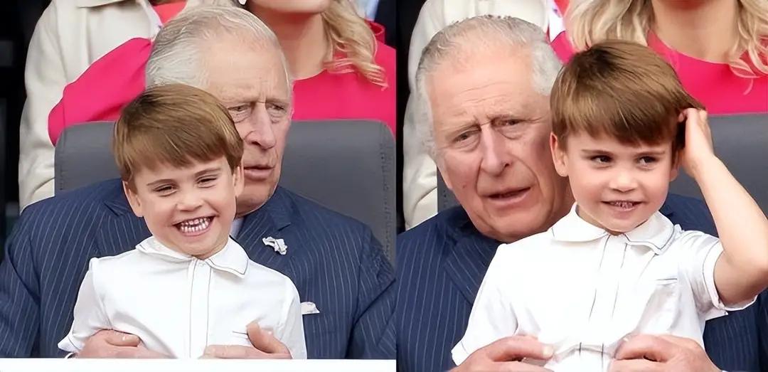 隔辈亲萌娃把面给爷爷,隔辈亲宝宝调皮