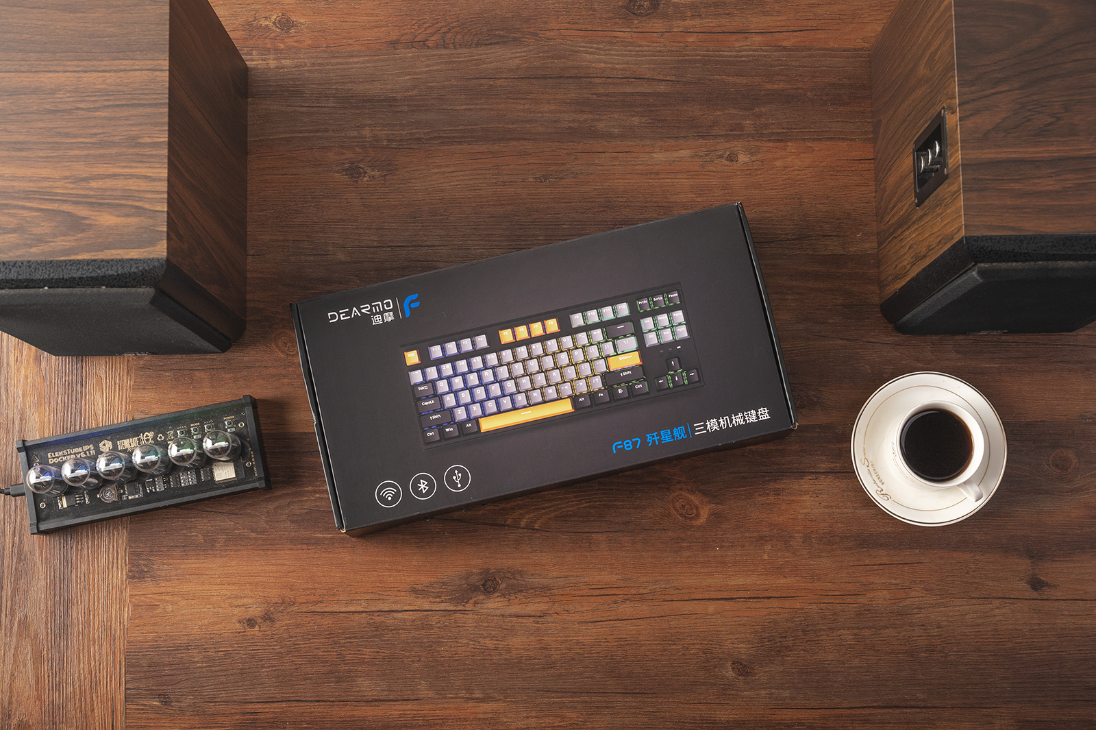 迪摩键盘f87茶轴,迪摩f87歼星舰手托