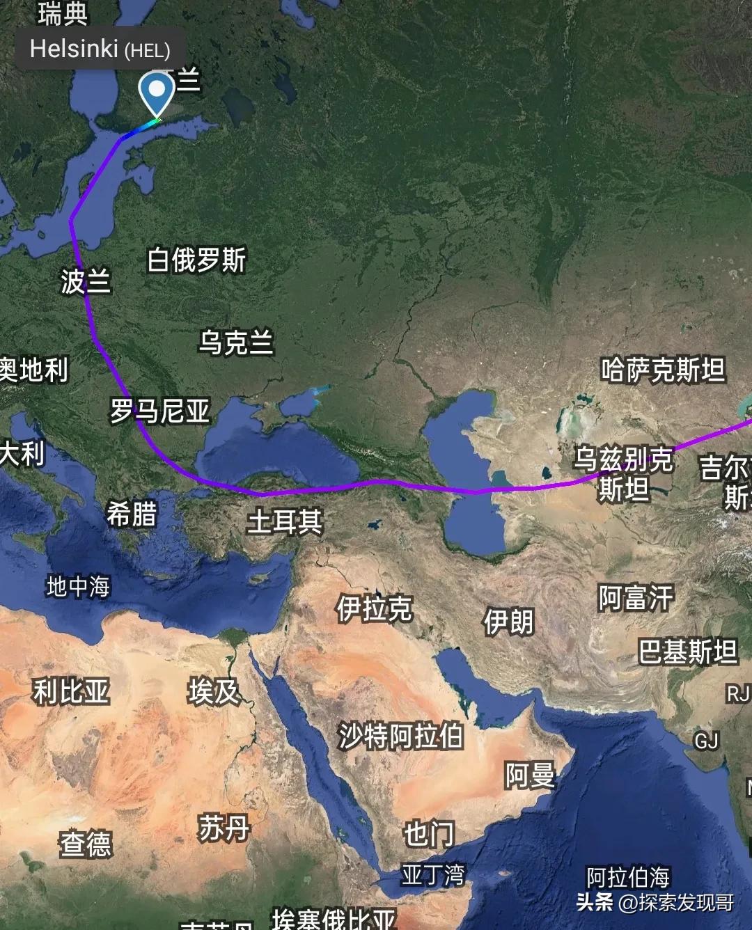 刚刚，5月30日8点13分，内蒙古上空发现一架芬兰飞日本飞机