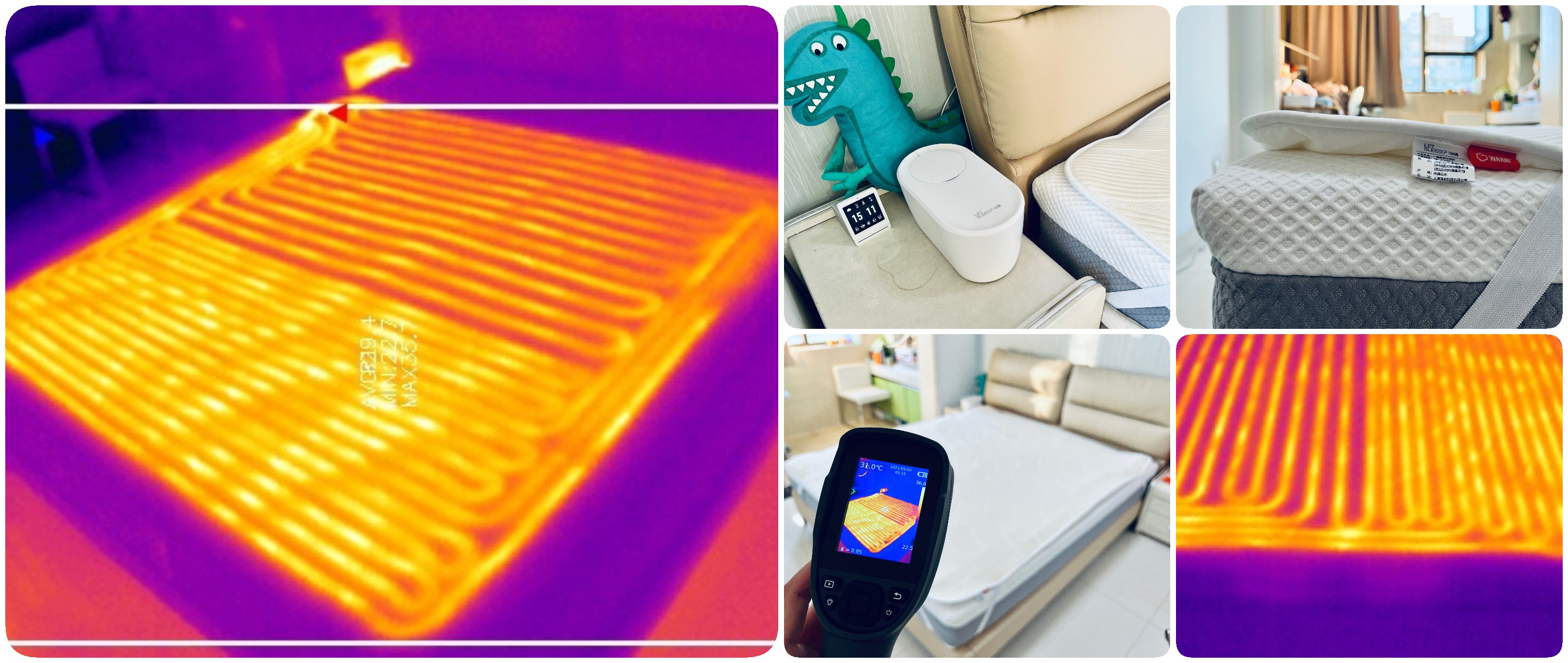 地暖垫取暖测评,智能恒温水暖毯冬天暖床神器