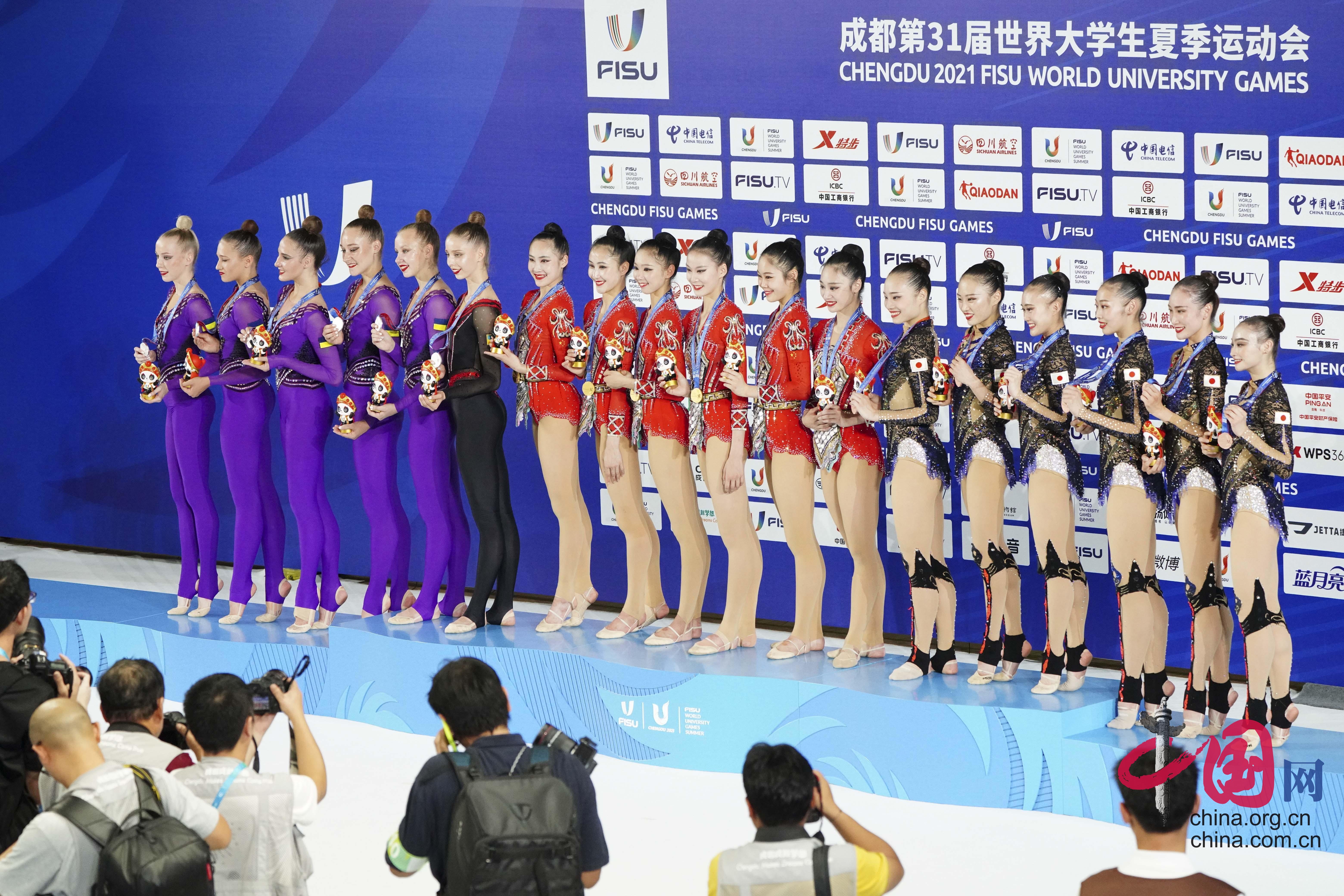 【青春主场】艺术体操集体全能项目中国队夺金：感谢成都人民”