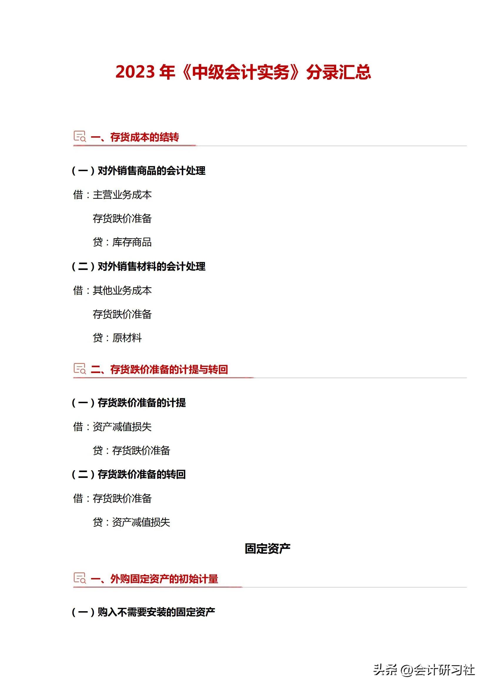 中级会计实务综合计算题必背分录,中级会计记忆口诀2021实务分录