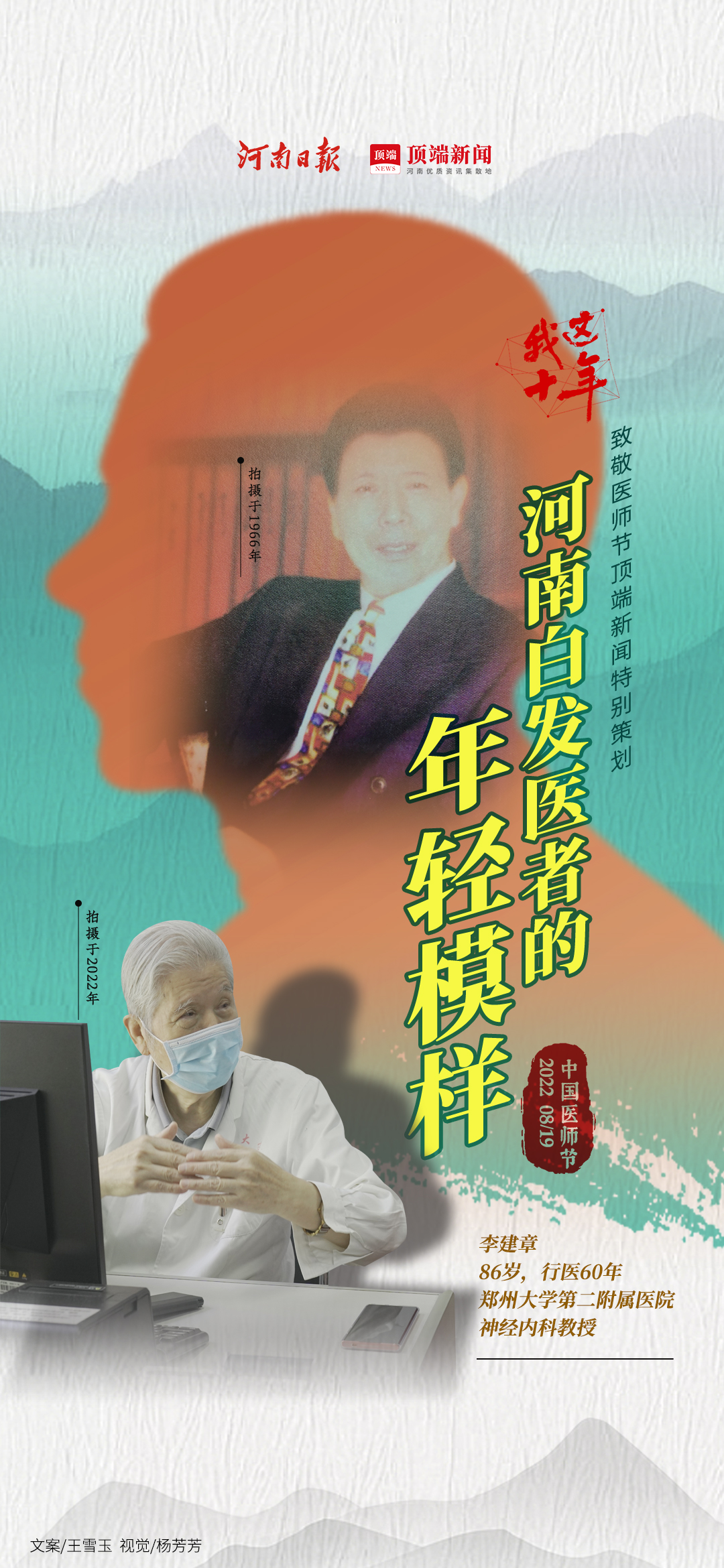 年轻白发医生背影,白发医者