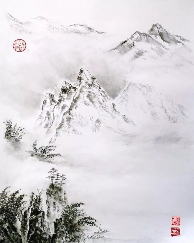 东方美学的中国画神韵,东方水墨画