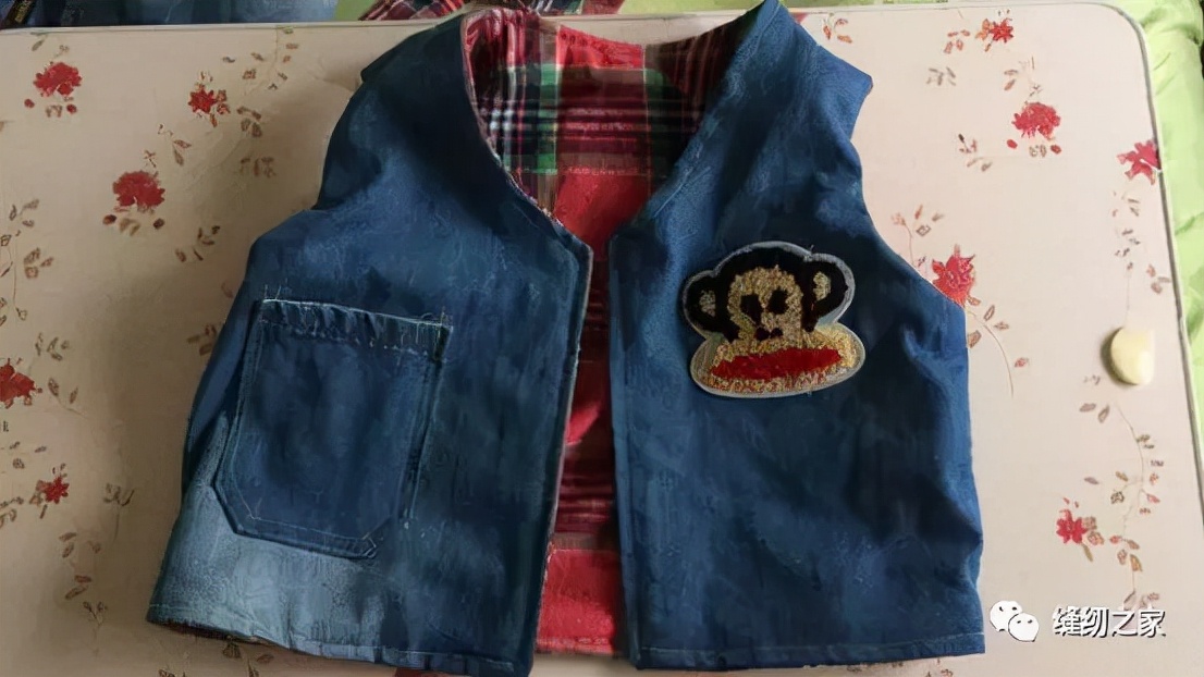 旧牛仔裤改造男童马甲,旧背心改造宝宝裤头