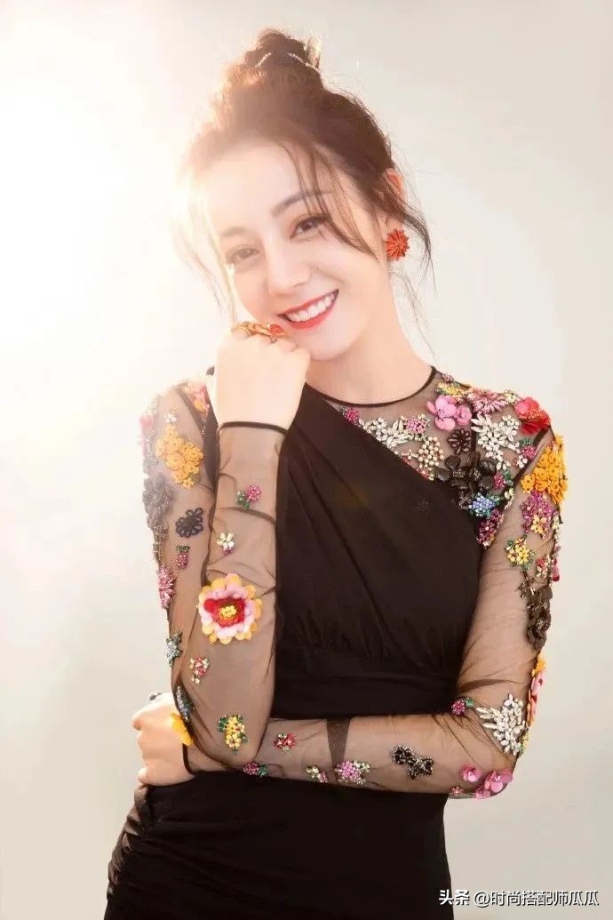 热巴同款发型中长发,热巴齐刘海发型