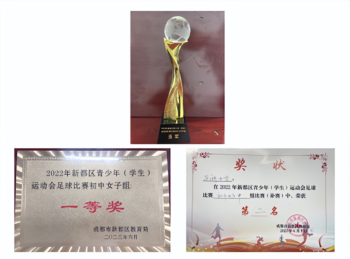 新都东湖中学足球比赛,女子足球队喜报