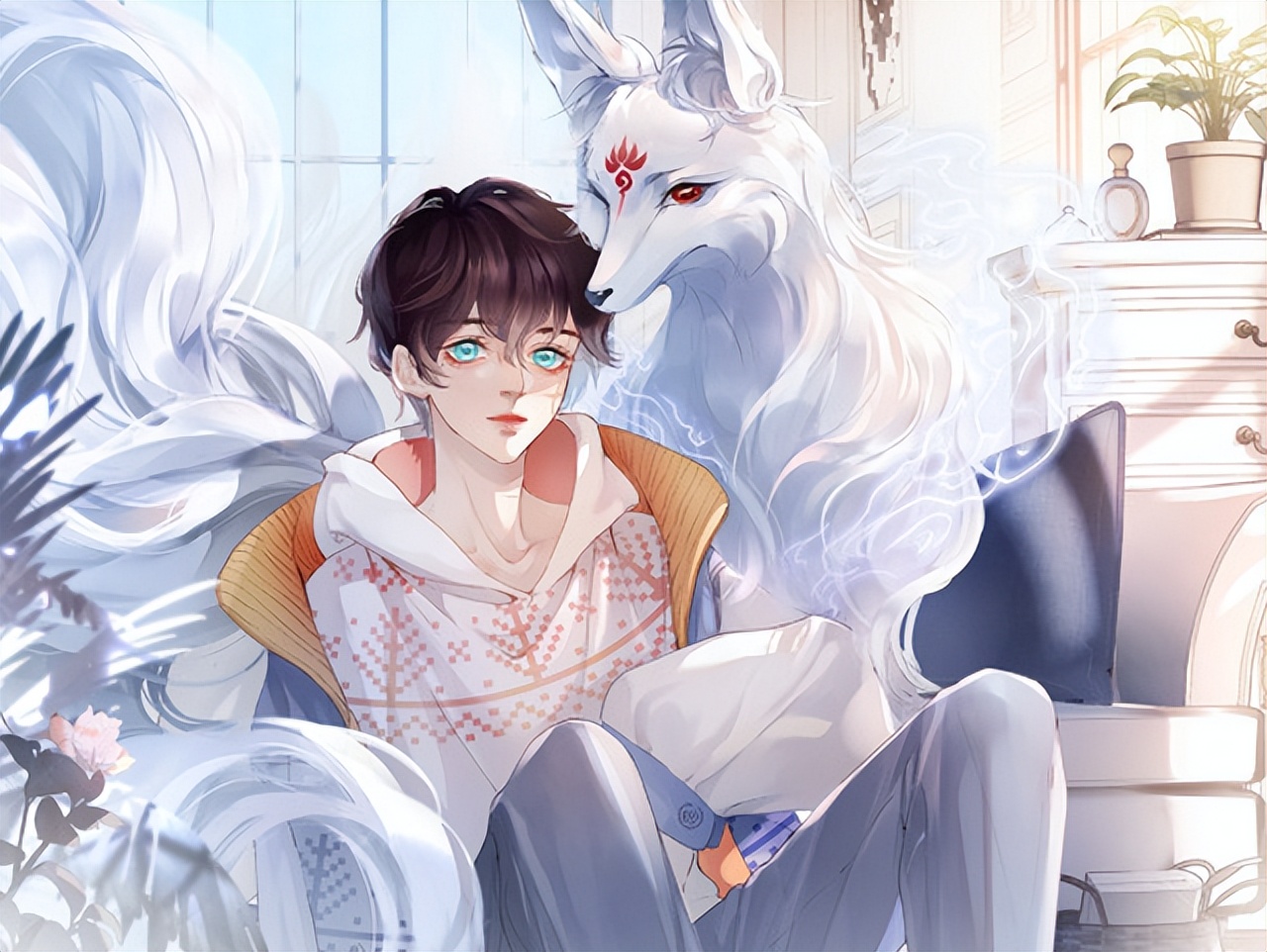 九尾狐校霸盯上我之后：路呦呦co上线，蔚枝一家三口来食堂吃饭