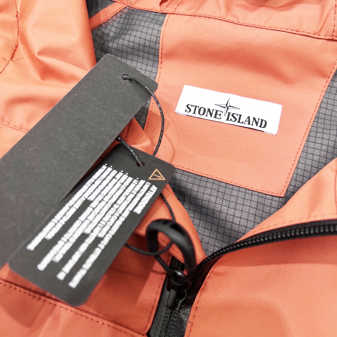 潮牌stone石头岛斜拉链冲锋衣外套,石头岛冲锋衣斜拉链款官网价格