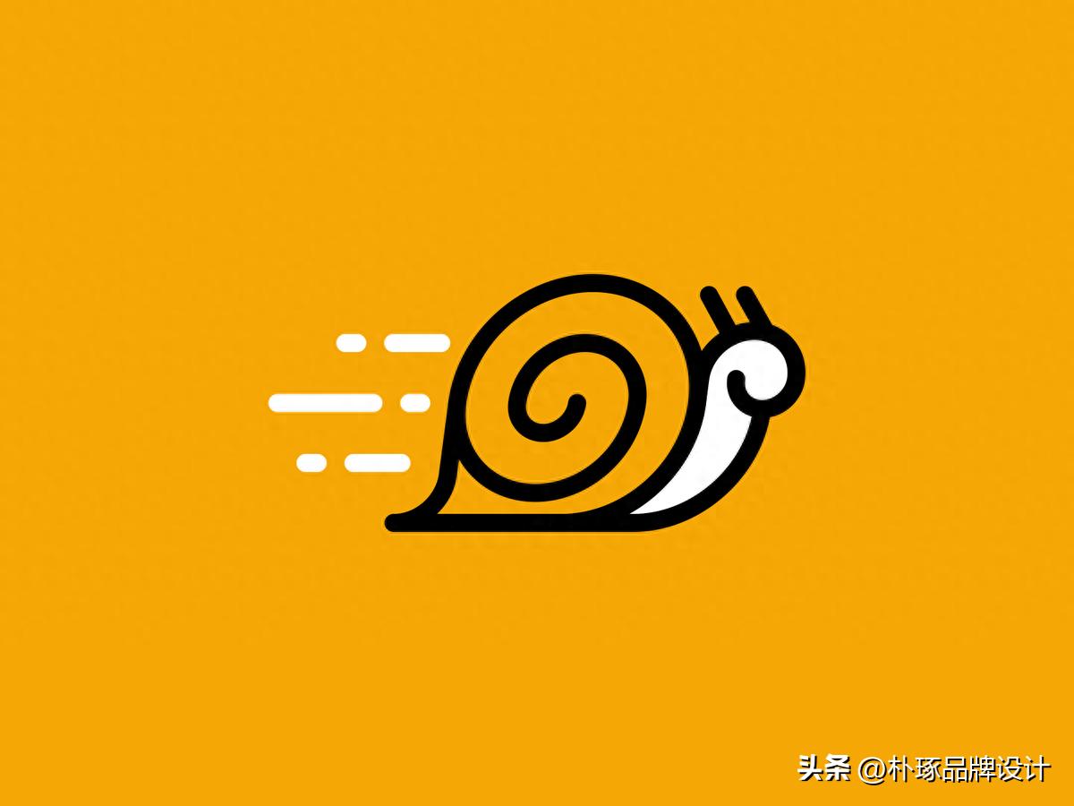 蜗牛创意形象,蜗牛个性创意logo设计