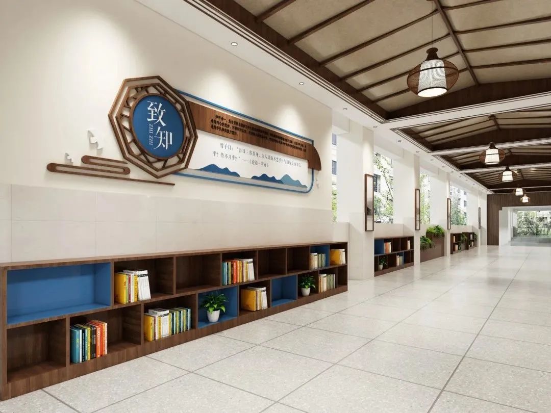 书香校园走廊文化墙,阅读走廊创意设计