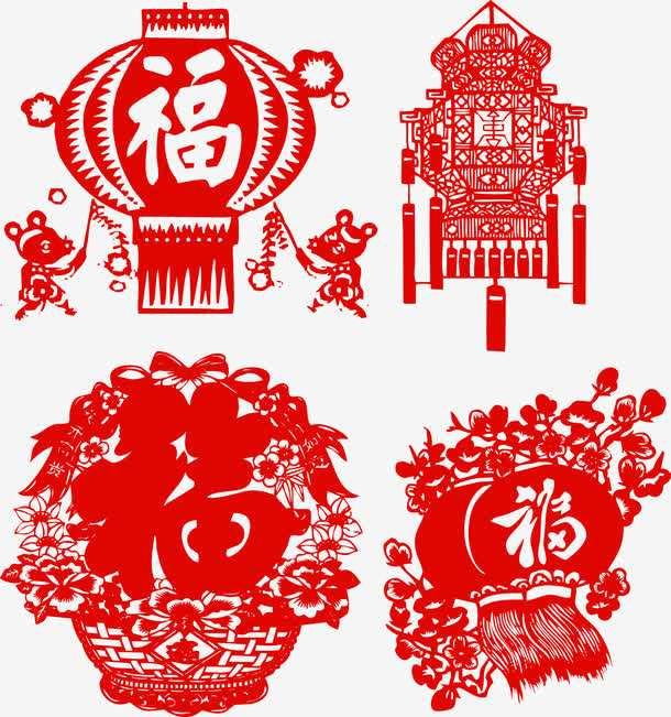 元宵节剪纸简单又好看完成图,关于庆新春闹元宵的剪纸作品