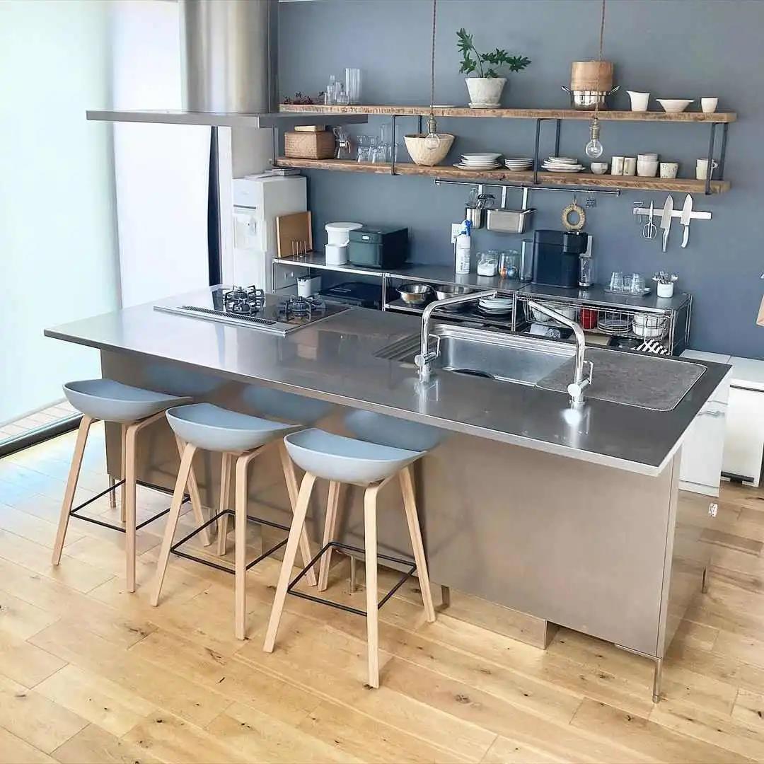 厨房装修用不锈钢橱柜,厨房装修橱柜全部用不锈钢好不好