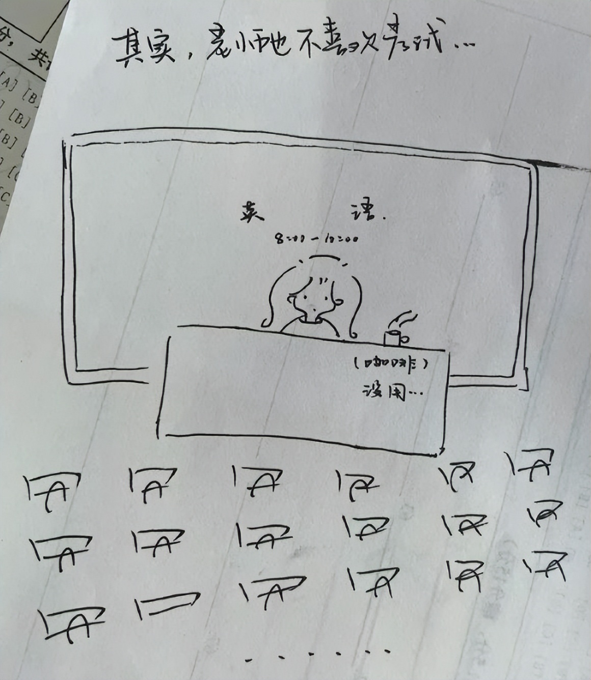 监考老师太无聊画学生,监考老师有多无聊画画