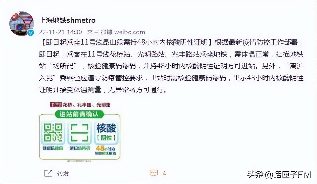 上海地铁要核酸证明吗,上海地铁要求核酸检测吗