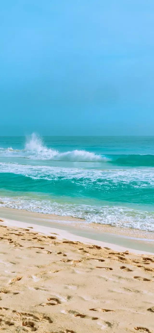 美丽的碧海蓝天壁纸,2018蓝色大海夏天壁纸