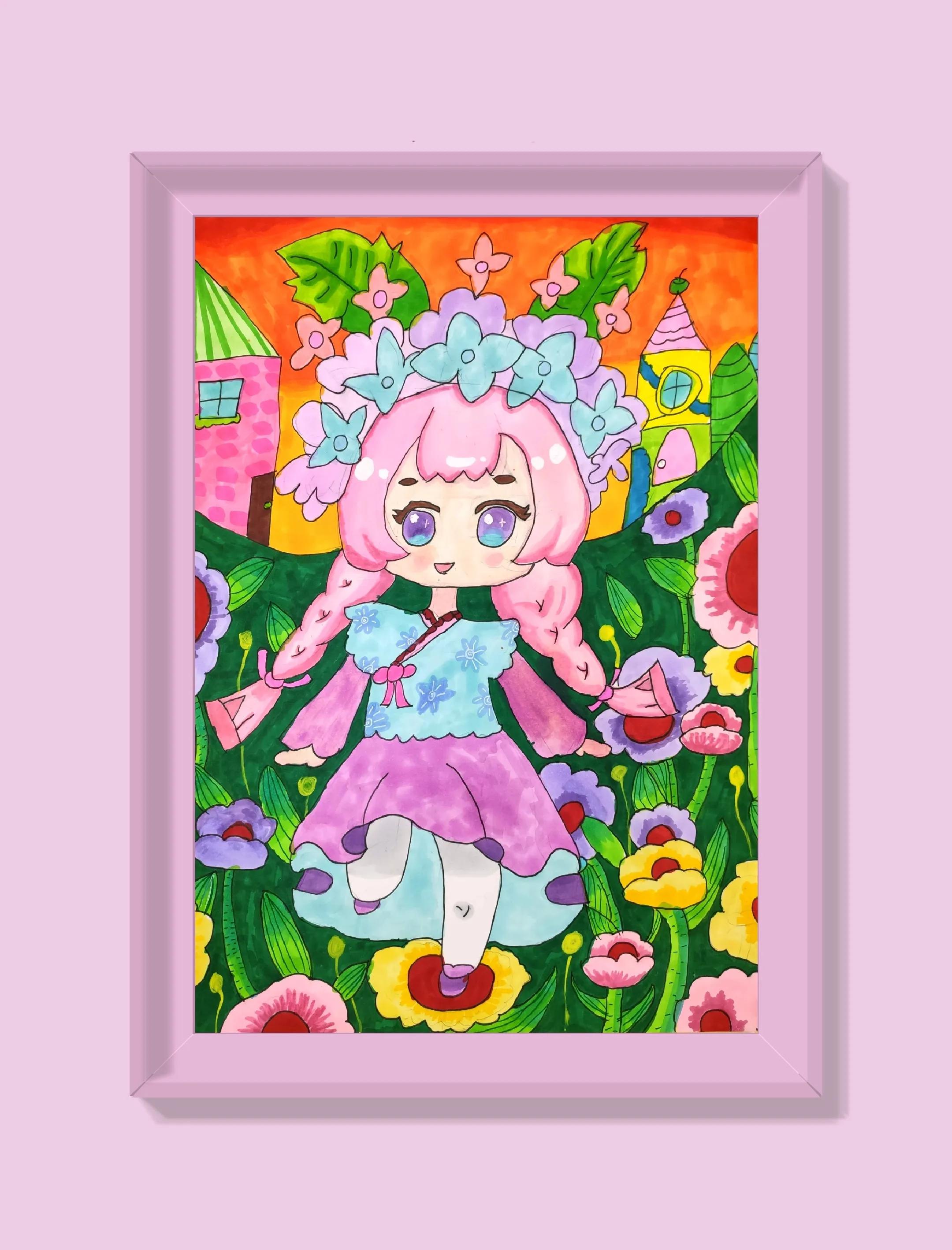 绘画作品创意7-13岁漫画,9-12岁美术漫画