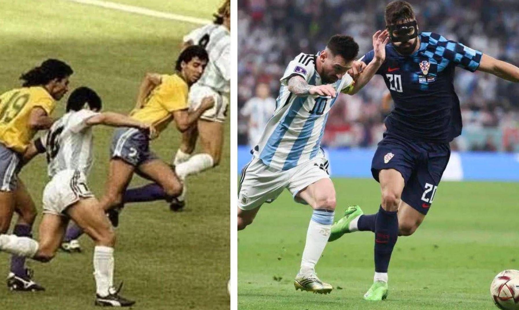梅西世界杯助攻追平马拉多纳,梅西一场1v5致敬马拉多纳