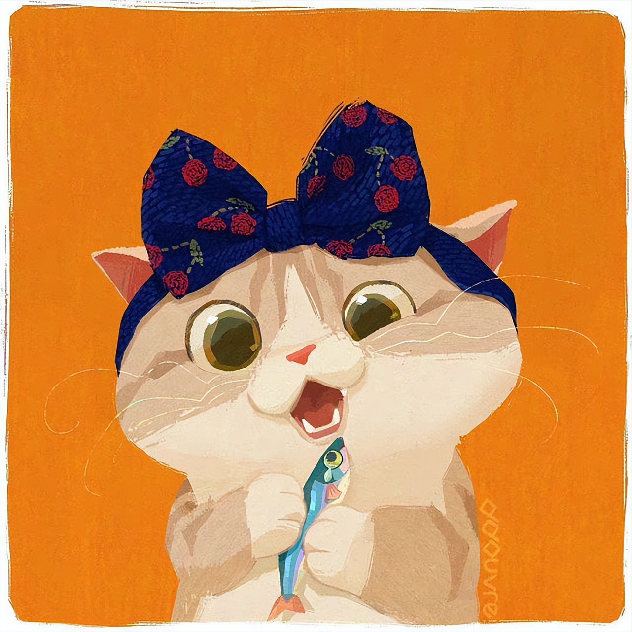 DDouvre插画|拟人化的小动物头像，治愈系猫咪肖像画系列