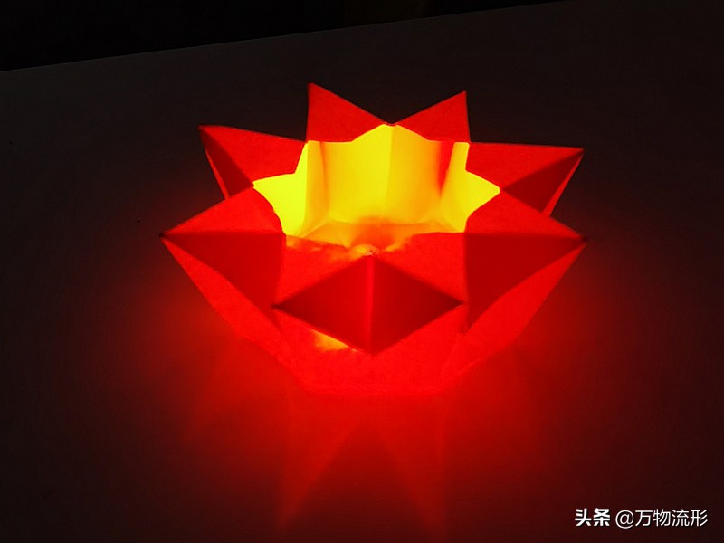 环保创意手工莲花灯,精美纸灯手工制作