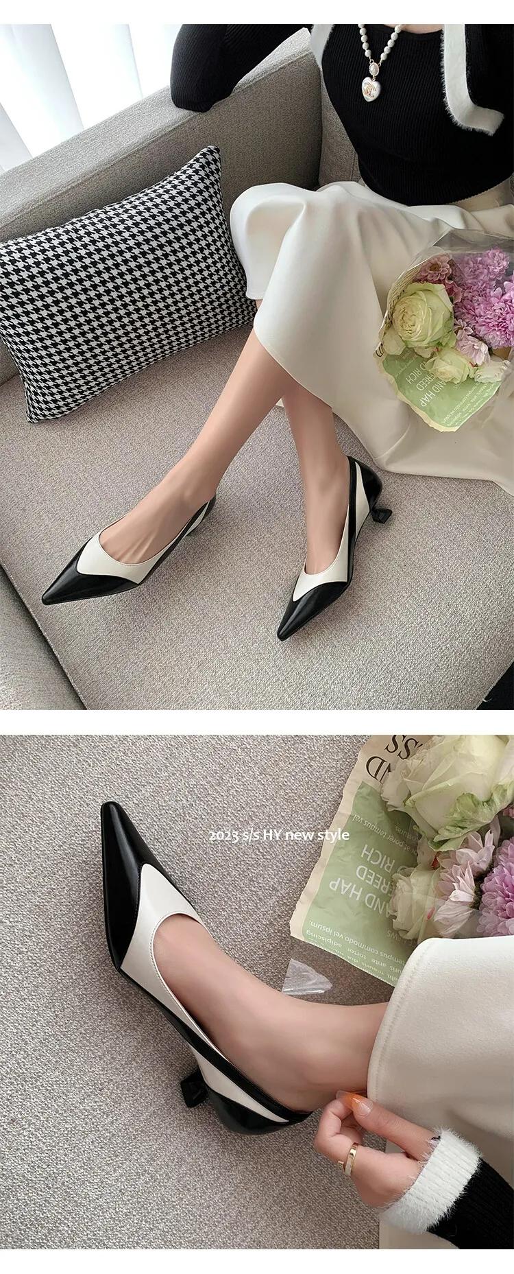 法式设计师款鞋,法式尖头单鞋设计师