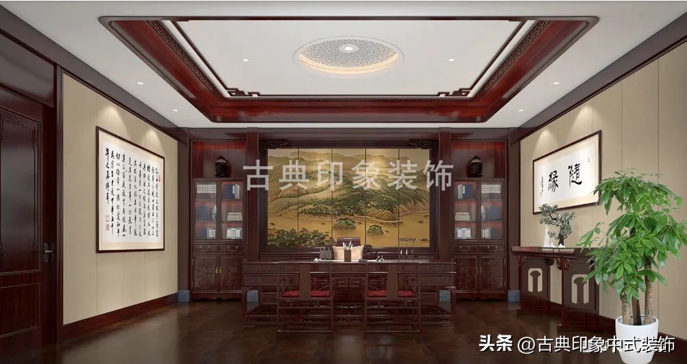 江南风格室内装修设计会所,中式园林会所效果图