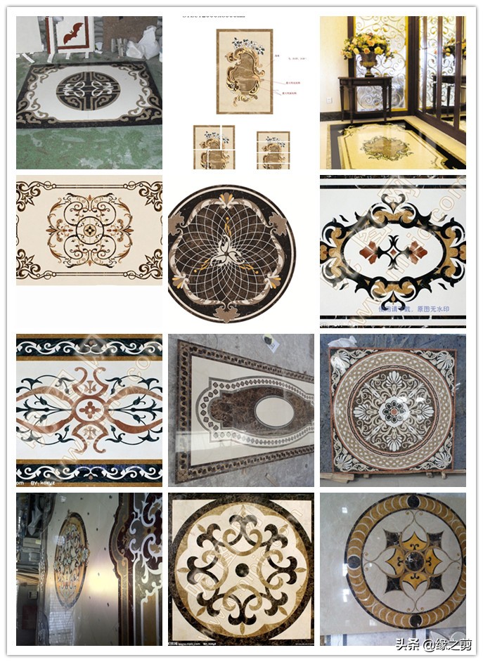 260平方水刀拼花客厅效果图,别墅水刀拼花