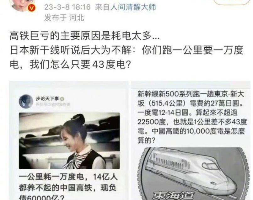 中国高铁1公里耗电量多少,中国高铁每百公里耗电量多少度