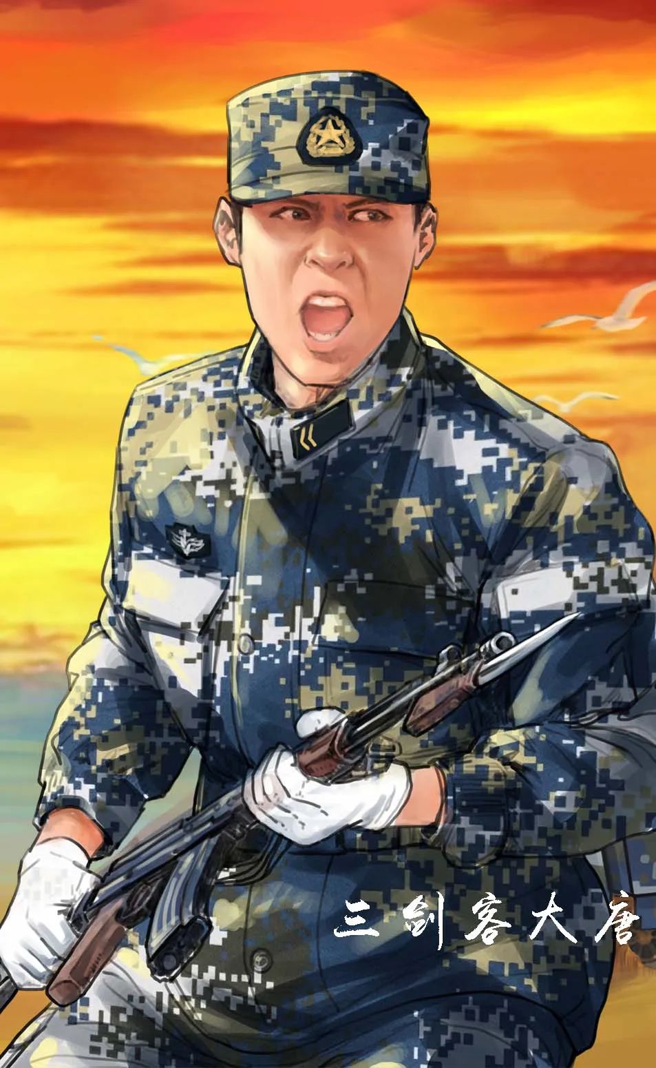 有军人在的地方每一天都是平安夜,军人守护着你的平安