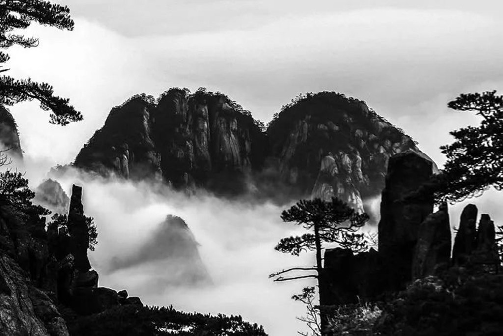 黄山落日摄影最佳地点,冬季黄山日出风景美图