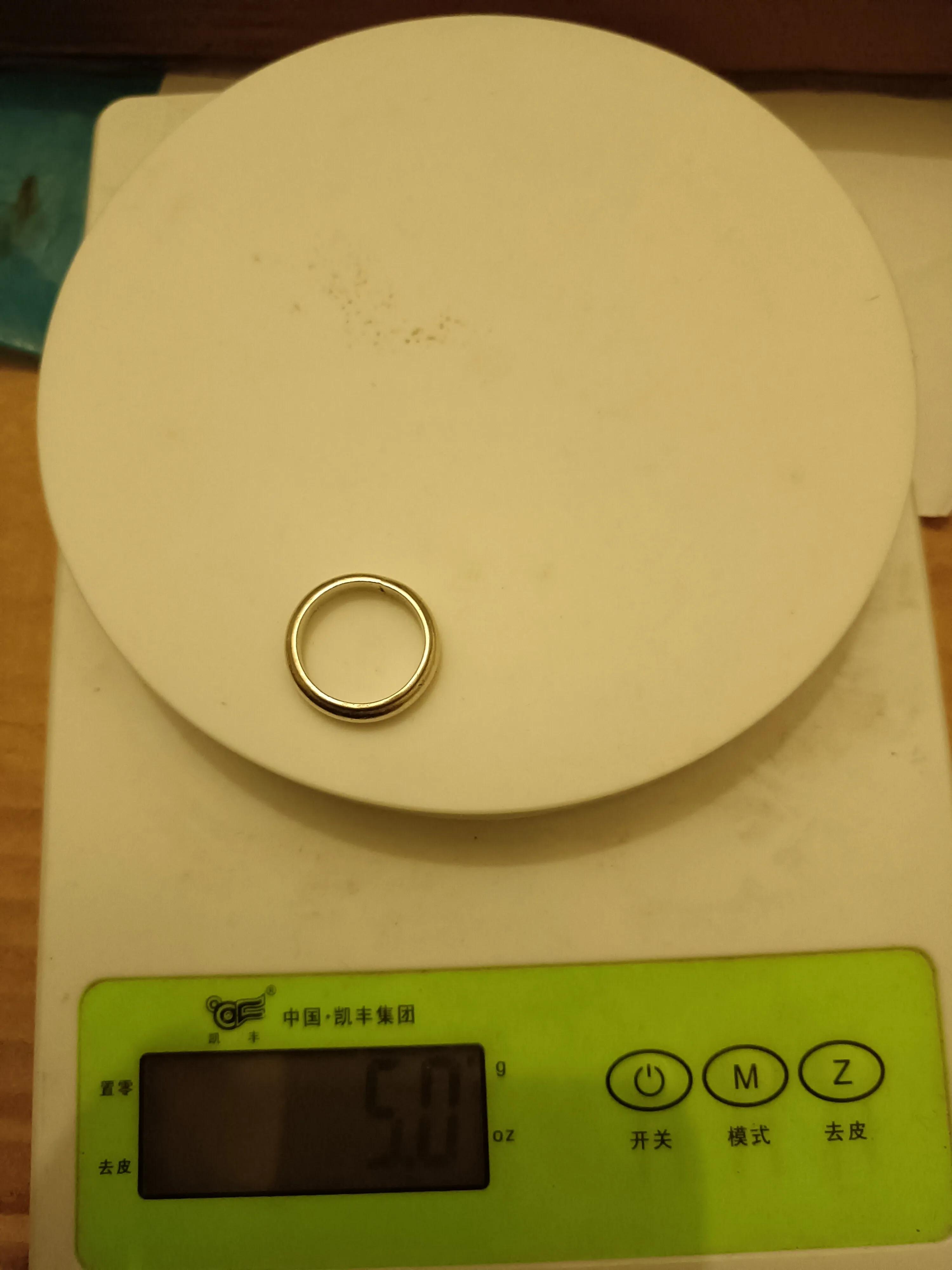 真的银戒指重量该是多少,银戒指9999实心纯银正品