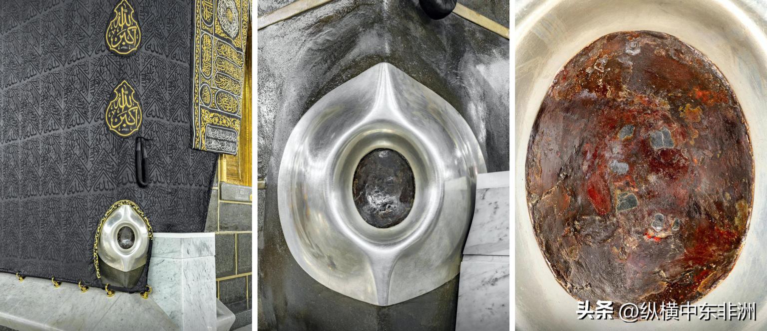 麦加天房黑石是陨石吗,麦加天房里的陨石特写