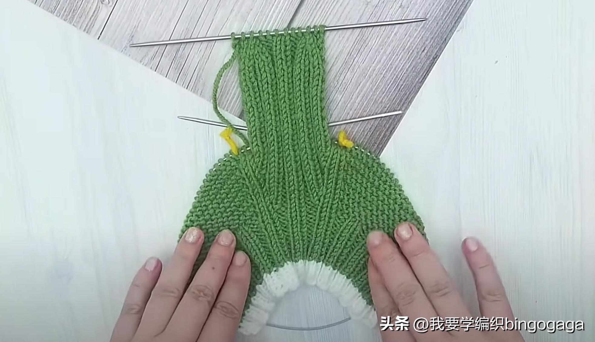 一片式毛线袜的织法,一片式织袜子