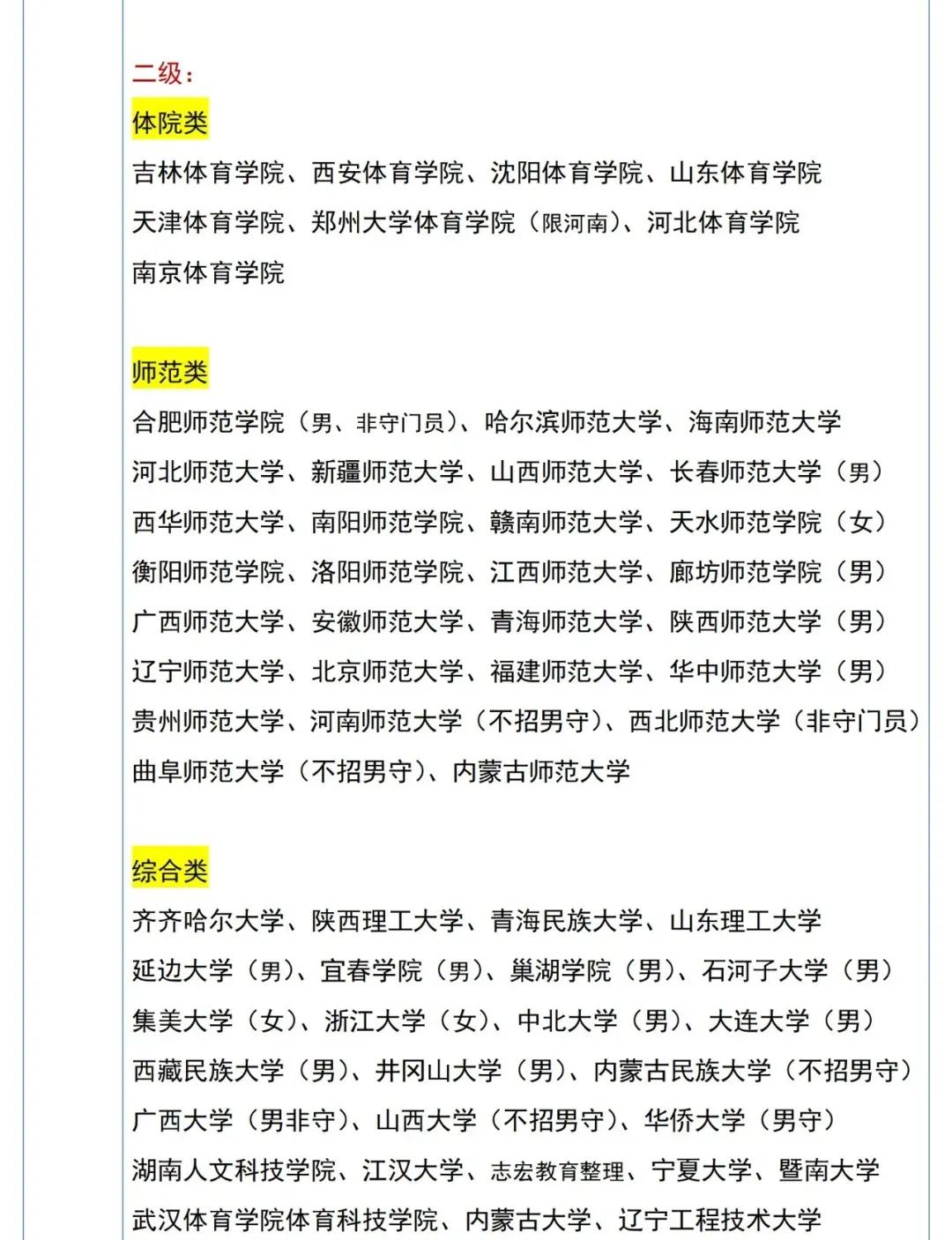 体育单招2级证可以报哪些大学,2022体育单招专项分公布