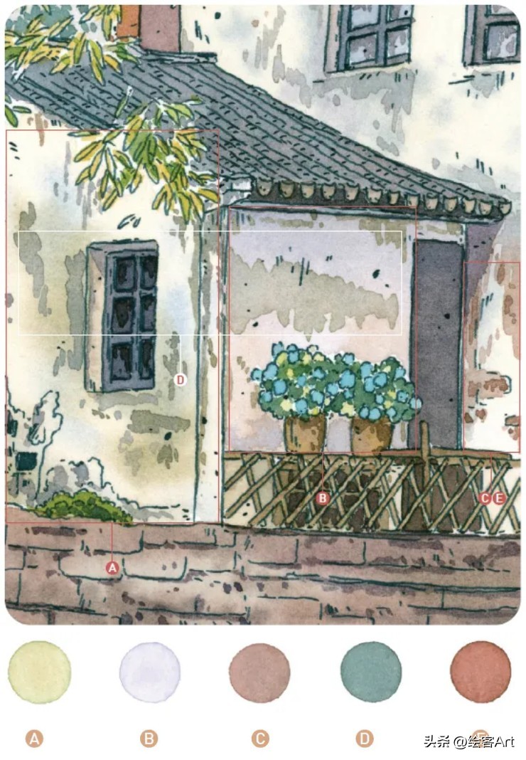 钢笔淡彩如何有色彩练习,钢笔淡彩用什么方法上色