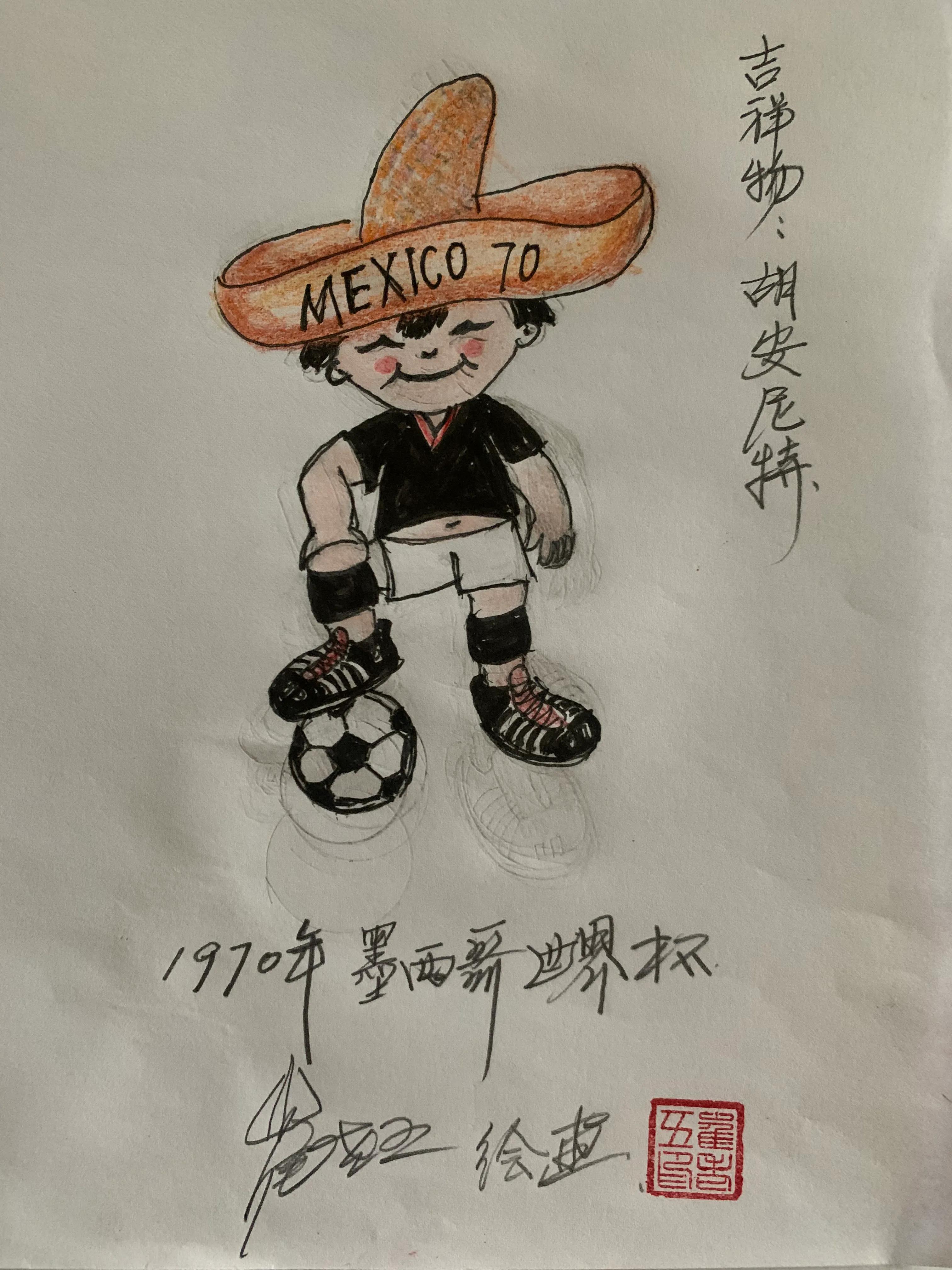 世界杯吉祥物简笔画,历届世界杯吉祥物图片简笔画