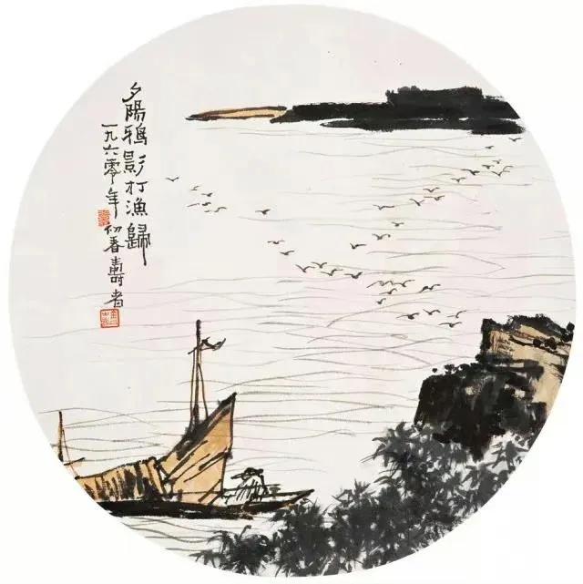 国画风景作品,一组风景水彩图片