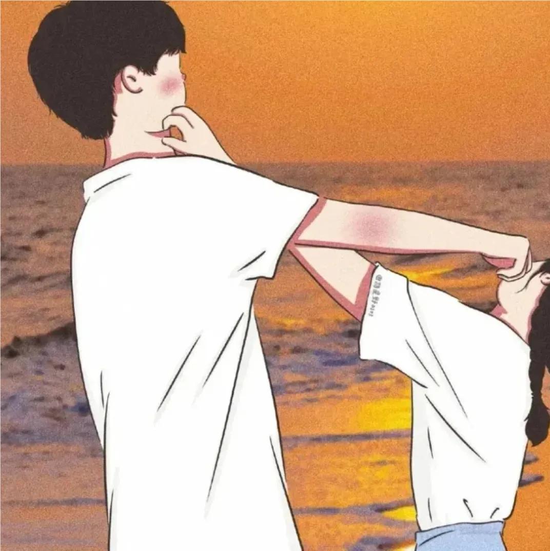 情侣头像阳光清爽微笑,情侣头像ins高级质感