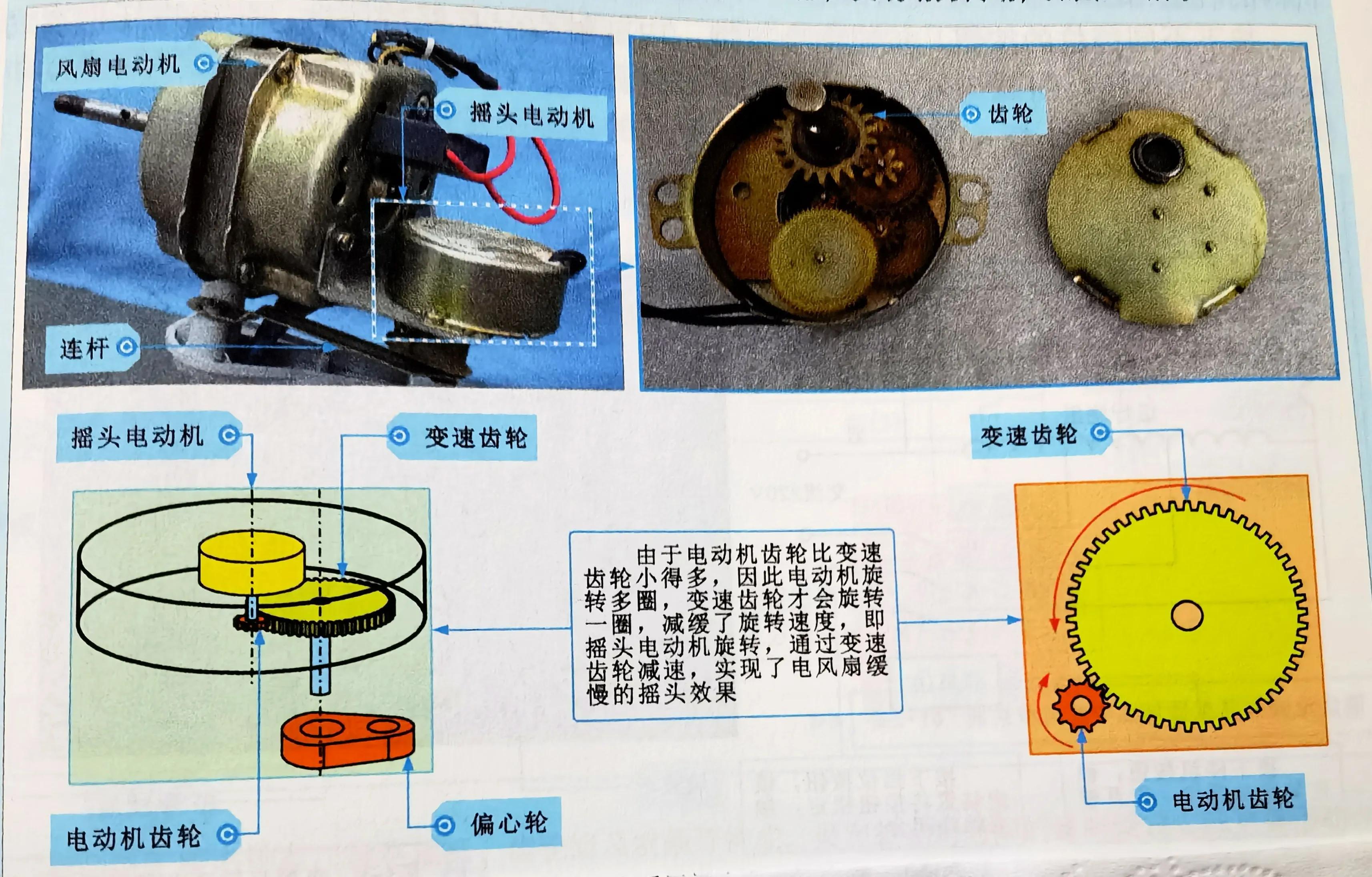 红双喜电风扇内部结构,手动电风扇内部结构图片