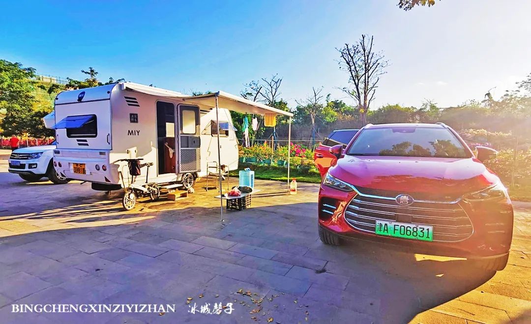 海南九所房车露营基地,三轮车自驾游穷游海南