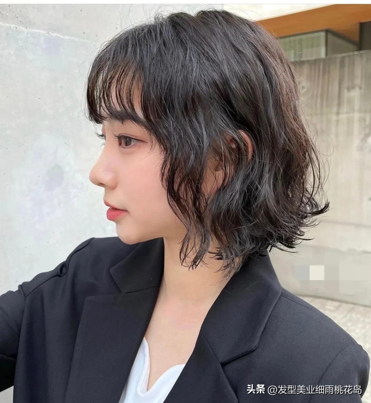 温柔蛋卷头,烫短蛋卷头