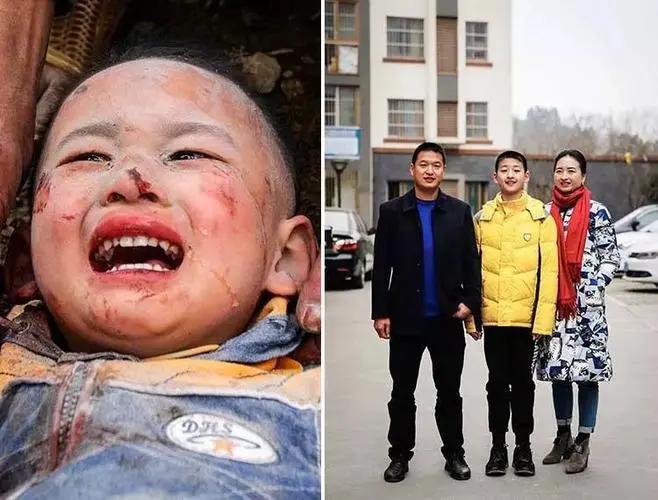 汶川大地震被救的三岁男孩郎铮,汶川地震中的3岁敬礼男孩郎铮