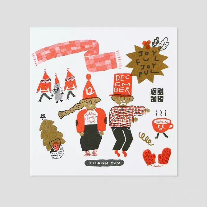 手绘黑白插画简单卡片,好看的插画卡片