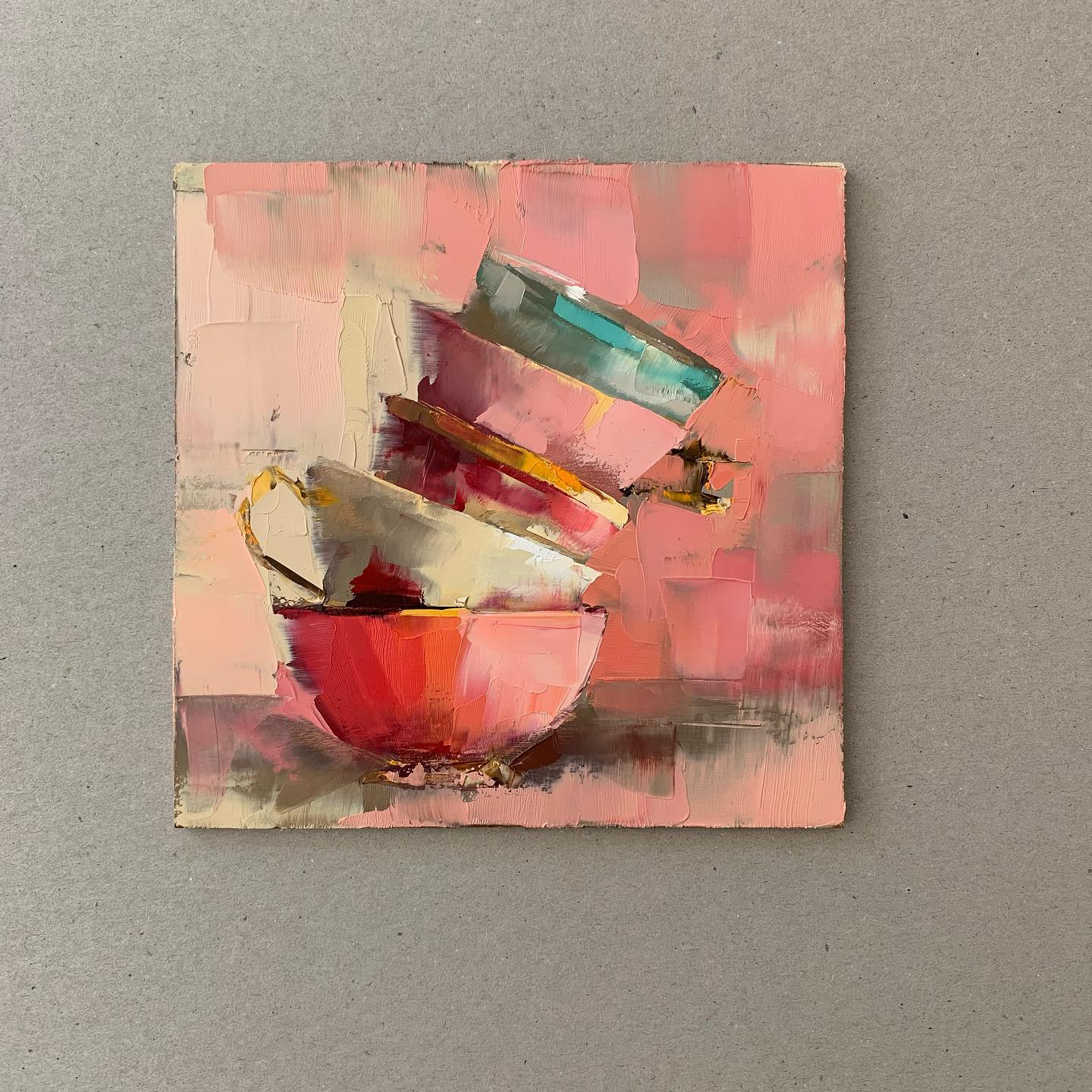 大色块静物油画,油画静物花卉色块