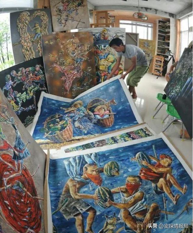 农民蜗居28年坚持画画,农民蜗居画画28年