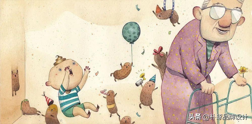 有深度意境的插画,如此清新淡雅的插画太有美感了