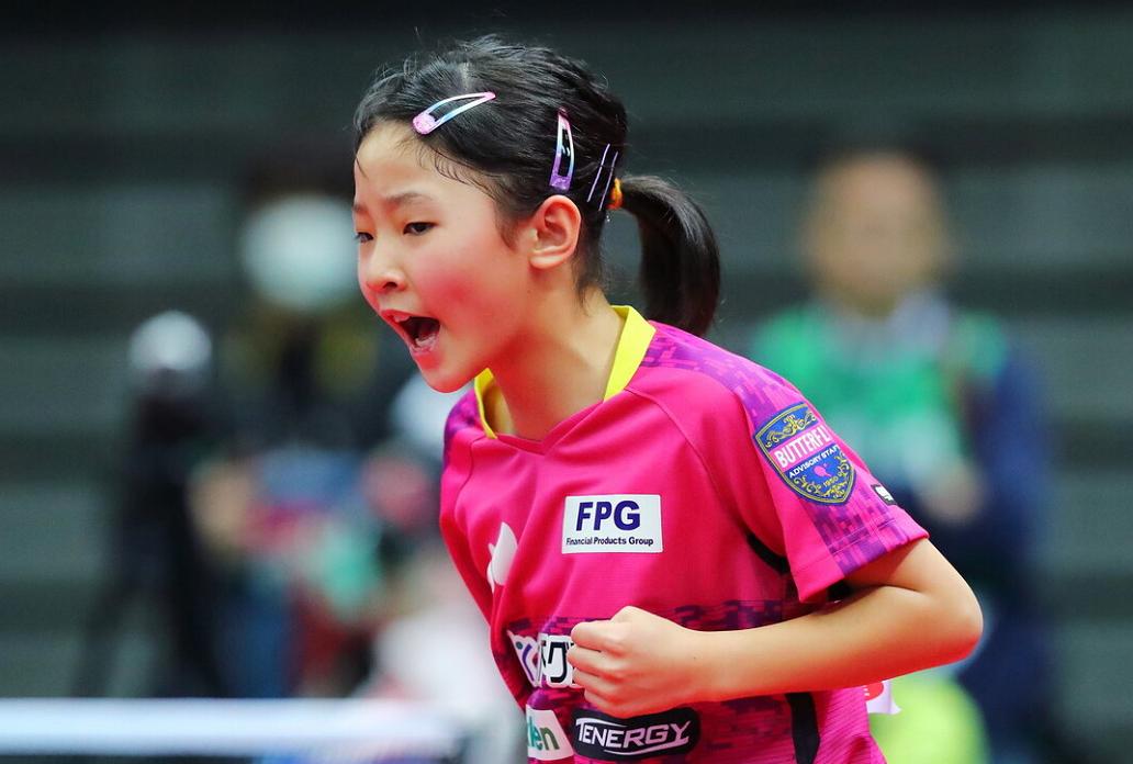 张本美和组合晋级8强,11岁张本美比赛