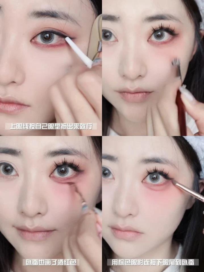 日常万圣节妆容粉色系,万圣妆简单好看