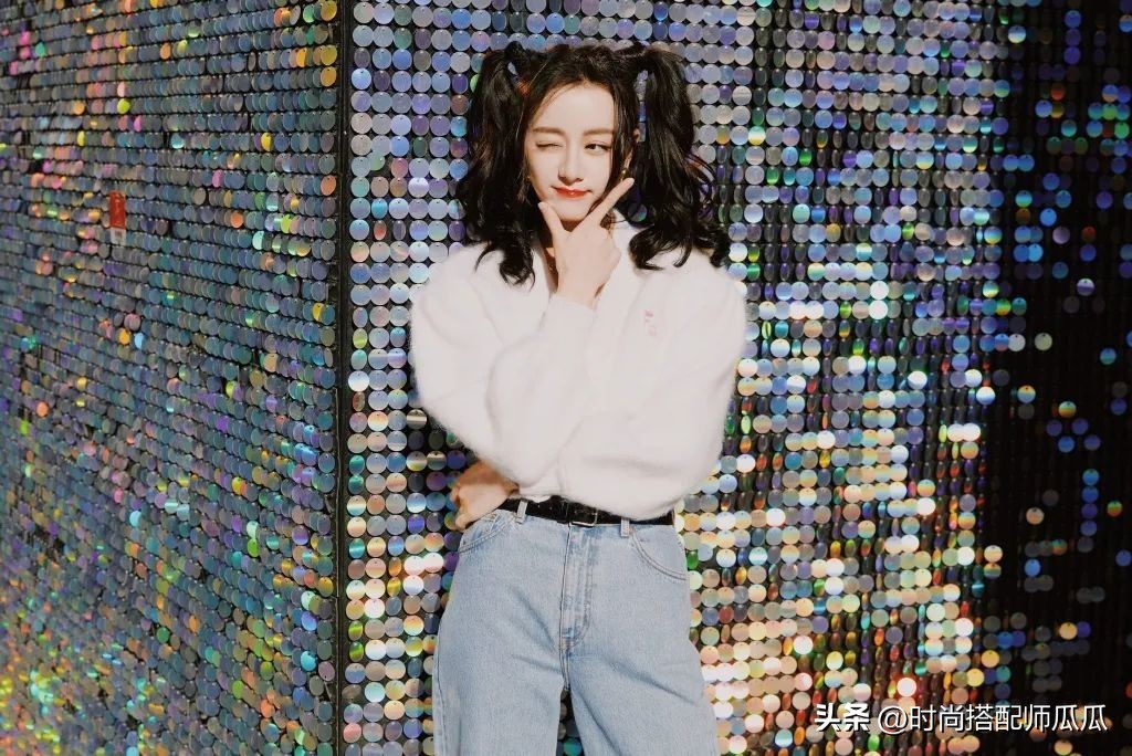 热巴同款发型中长发,热巴齐刘海发型